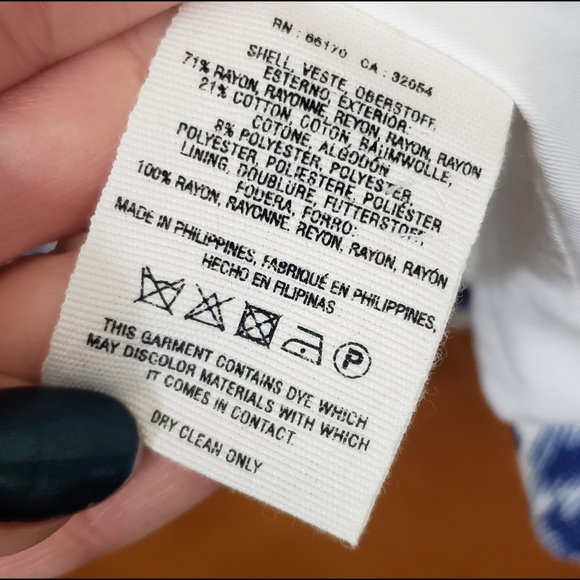 Cartonnier Anthropologie Blue Animal Print Blazer - Picture 7 of 9